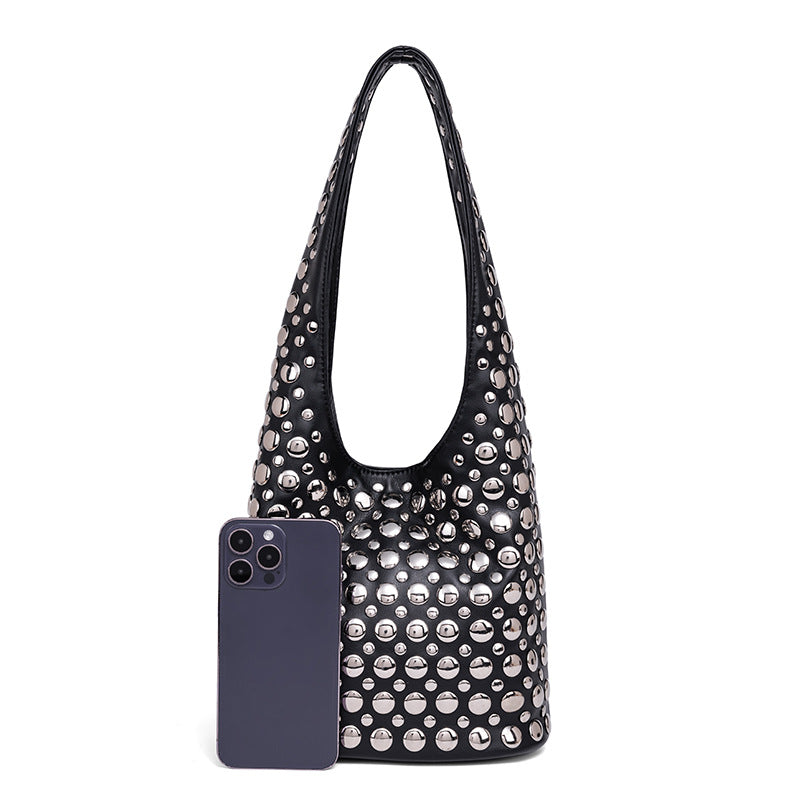 Studded Leather Shoulder Bag Stornfield