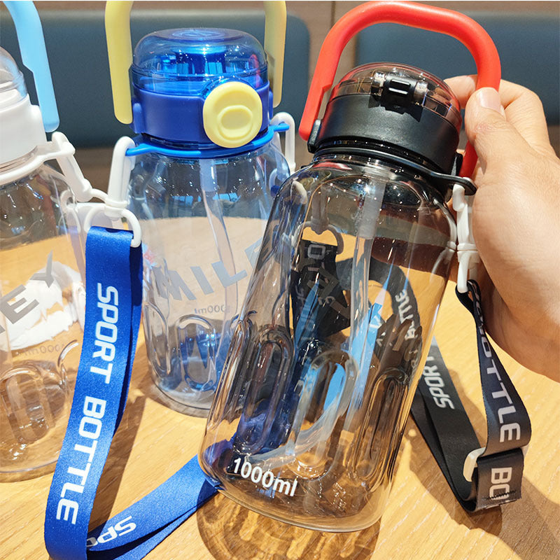 Ladies Sporty Water Bottle with Practical Carrying Strap Stornfield