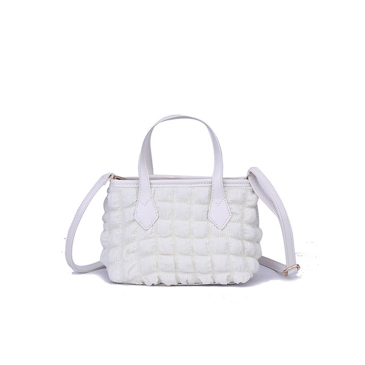 Textured Mini Satchel Handbag