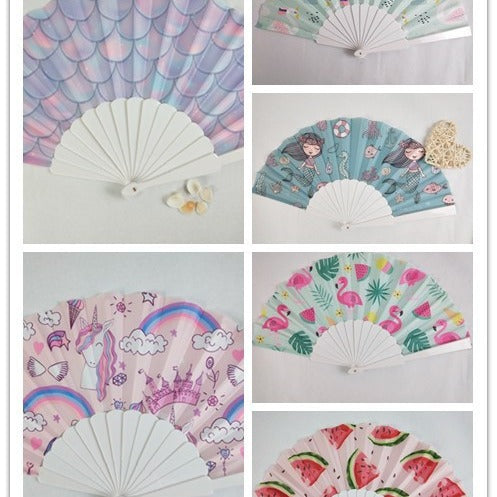 Ladies fan with shimmering scale patterns Stornfield