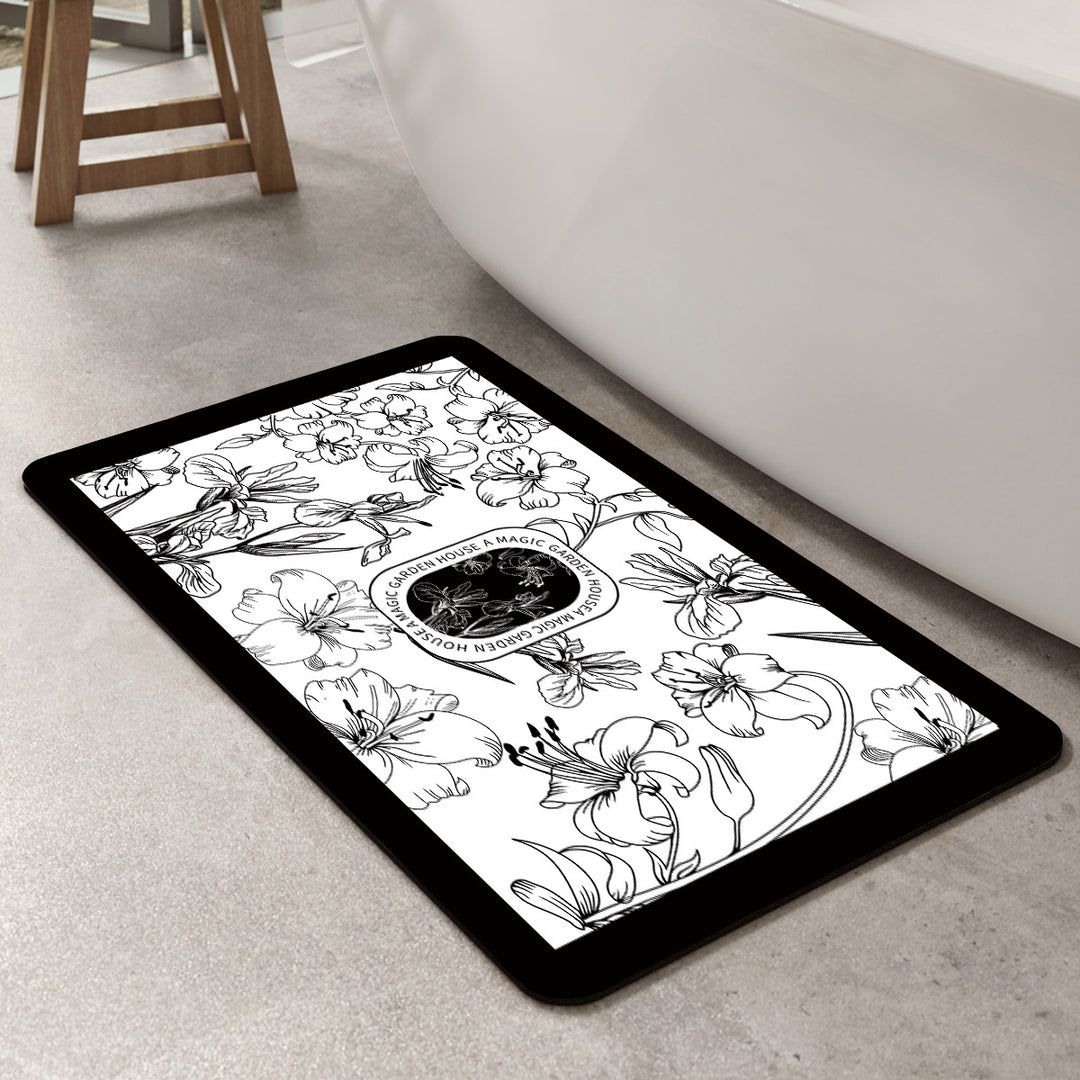 Floral Art Bathroom Mat Stornfield