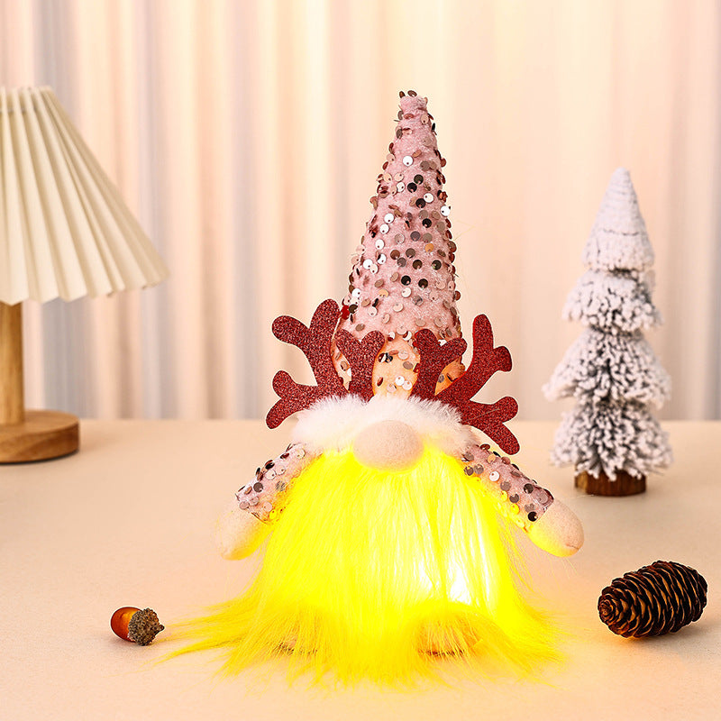 Decorative Christmas gnome figure with LED lighting Stornfield