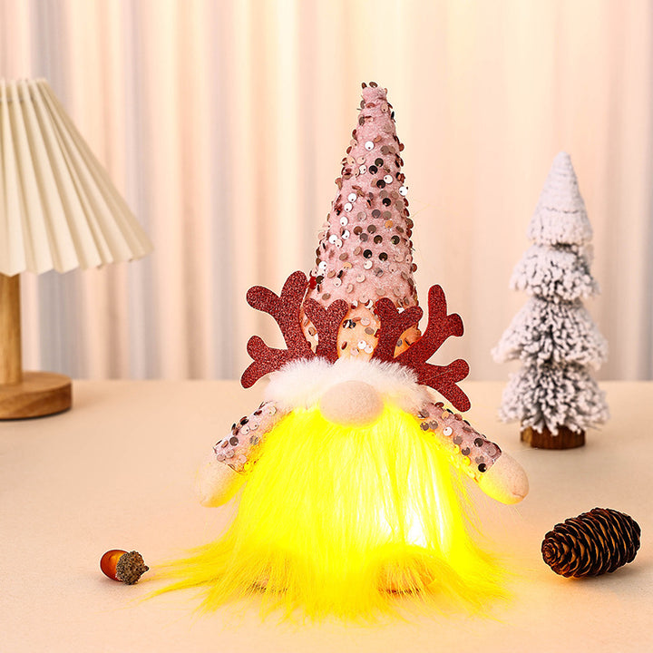 Decorative Christmas gnome figure with LED lighting Stornfield