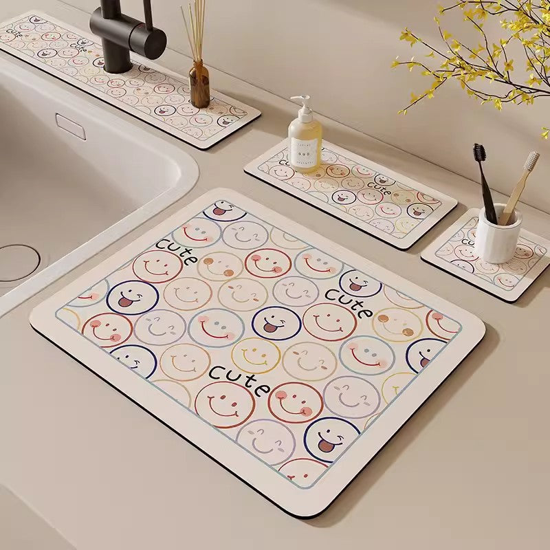 Cartoon Bear-Themed Bath Mat