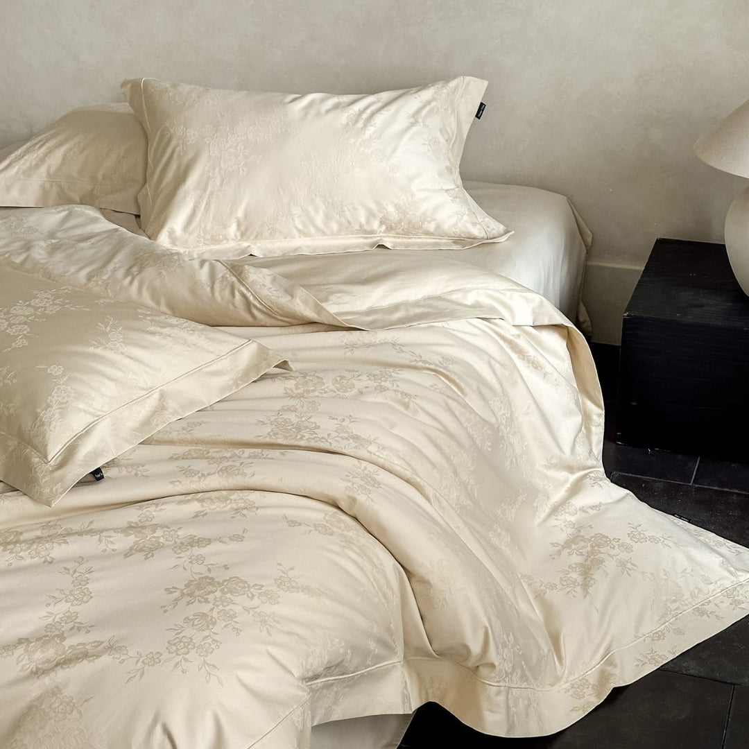 Decorative Elegant Floral Satin Duvet Cover Set Stornfield