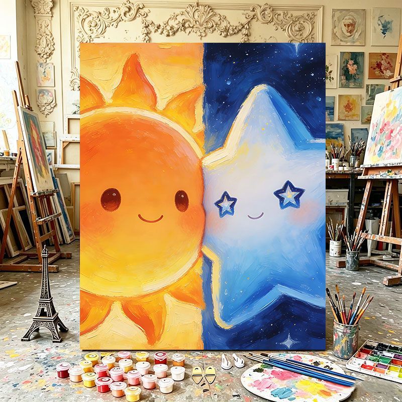 Playful Dual Element Canvas Art Stornfield