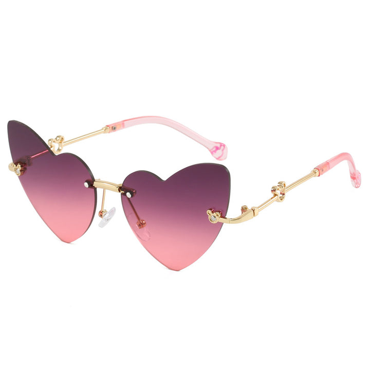 Women's Heart-Shaped Sunglasses with Embellished Frame Stornfield