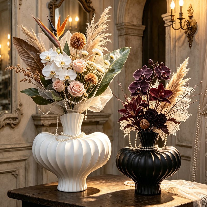 Sculpted Ribbed Decorative Vase Stornfeild