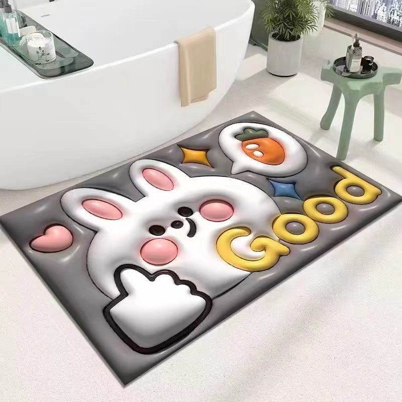Cute Cartoon Cat Shape Bath Mat Stornfield