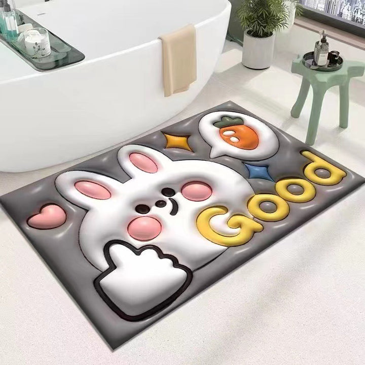 Cute Cartoon Cat Shape Bath Mat Stornfield