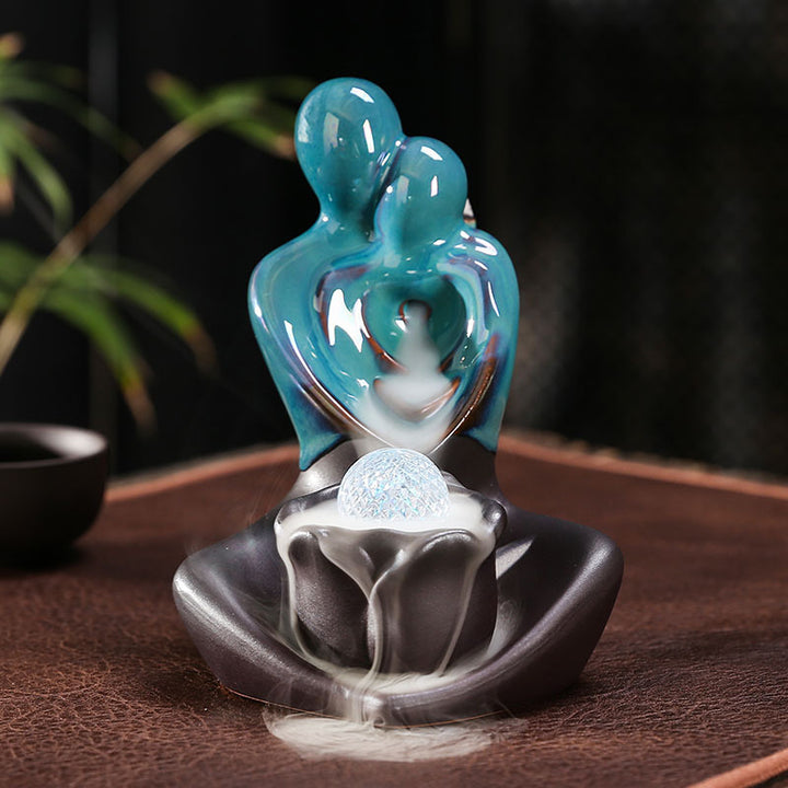 Artistic Couple Figurine Incense Holder