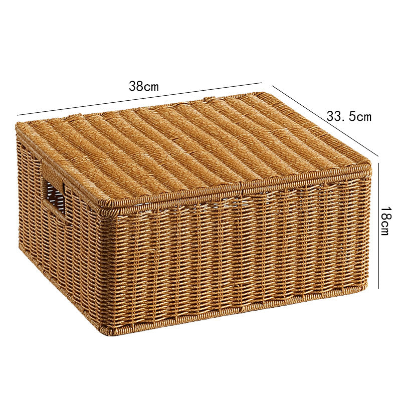 Handcrafted Rectangular Wicker Storage Box Stornfield