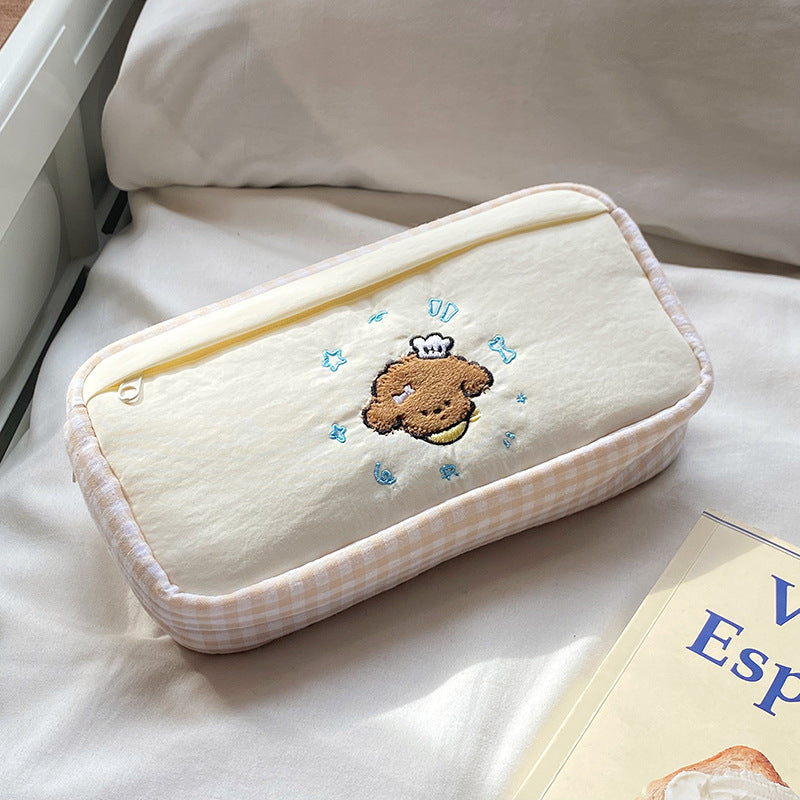 Handmade cosmetic bag with playful cat design Stornfield