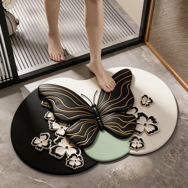 Luxurious Floral Pattern Bath Mat