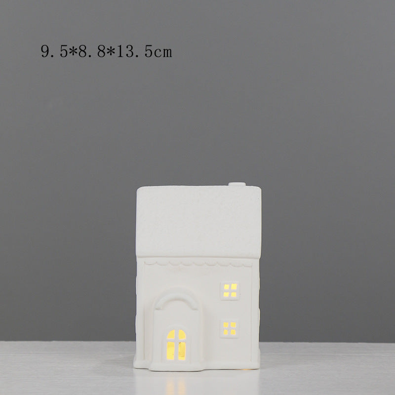 Ceramic House-Shaped Decorative Lantern Stornfeild