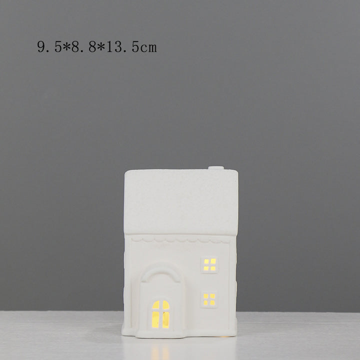 Ceramic House-Shaped Decorative Lantern Stornfeild