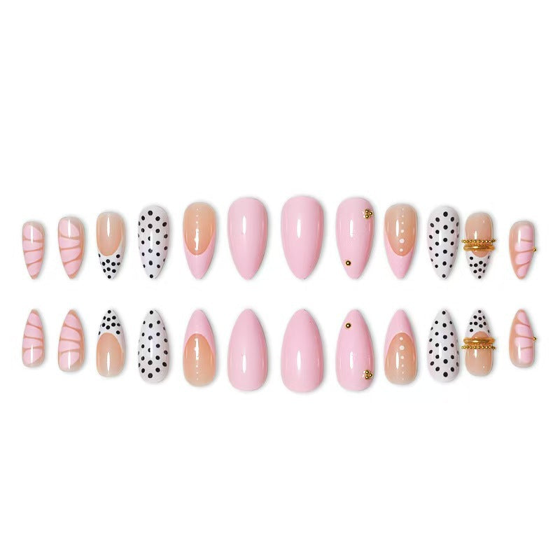 Artistic Polka Dot Press-On Nail Set Stornfield