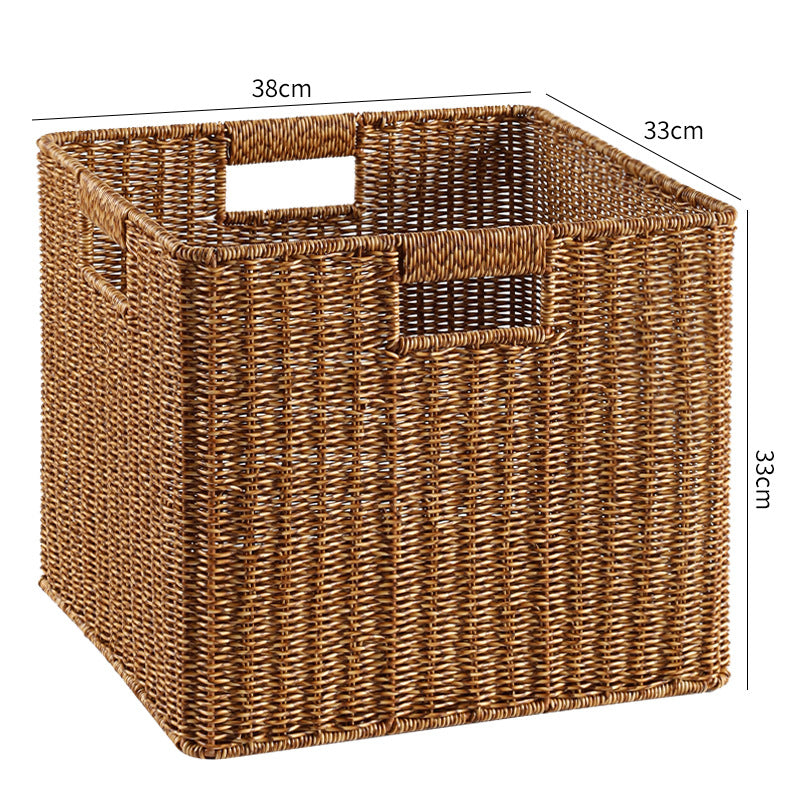 Handcrafted Rectangular Wicker Storage Bin Stornfield