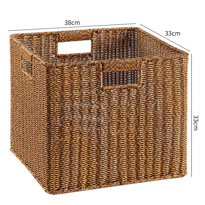 Handcrafted Rectangular Wicker Storage Bin Stornfield