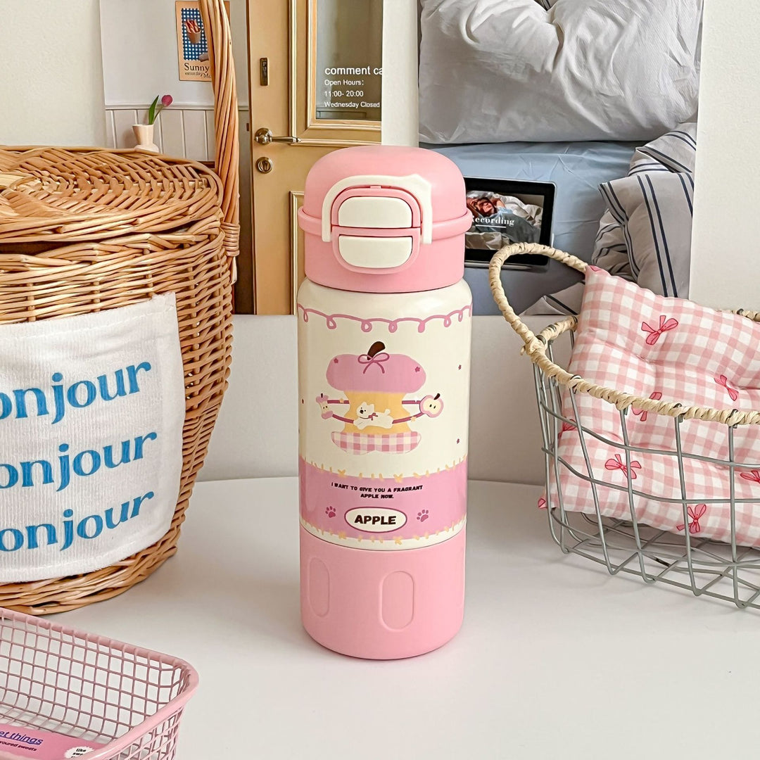 Ladies Insulated Water Bottle with Cheerful Dog Design Stornfield