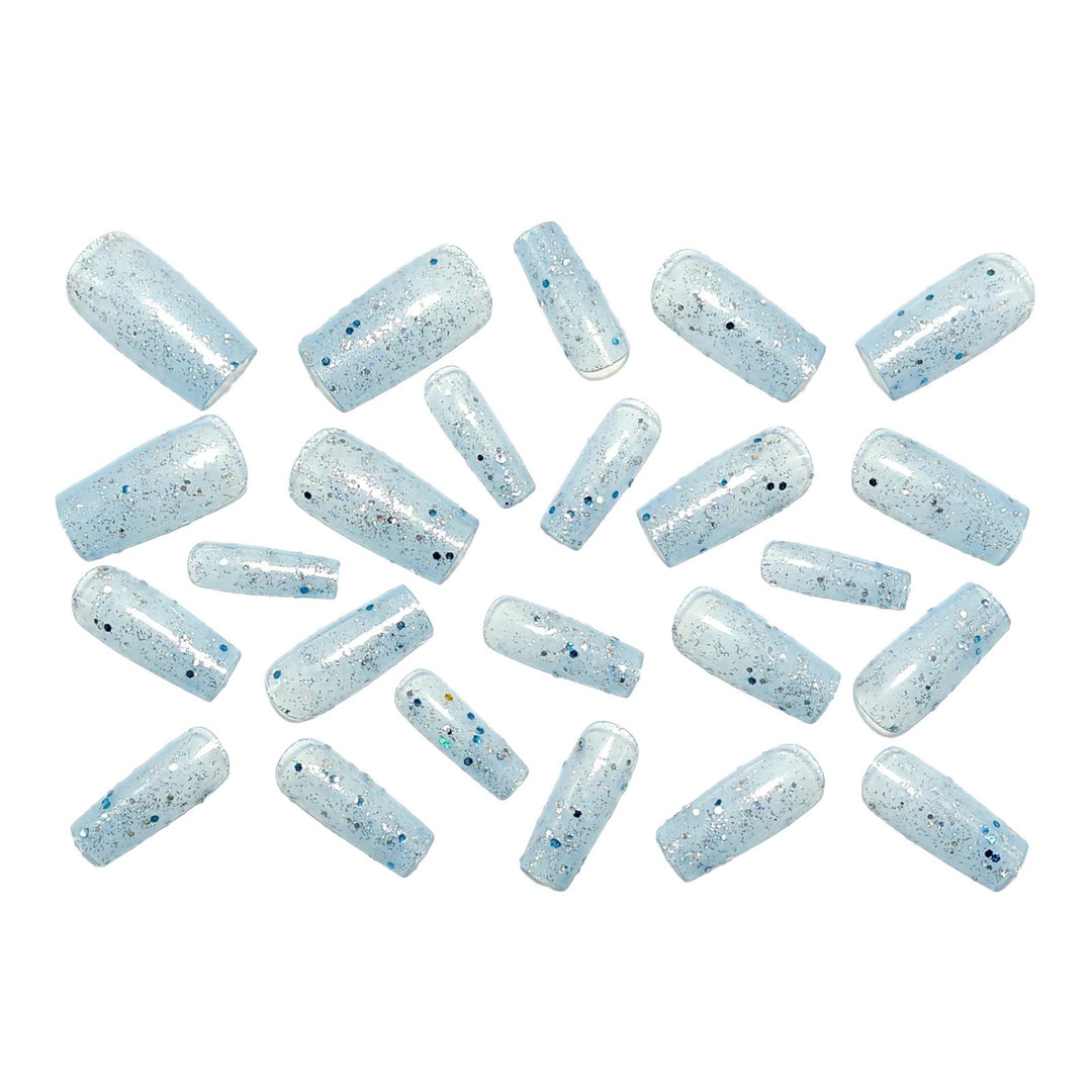 Glamorous artificial nails with exciting glitter effect Stornfield