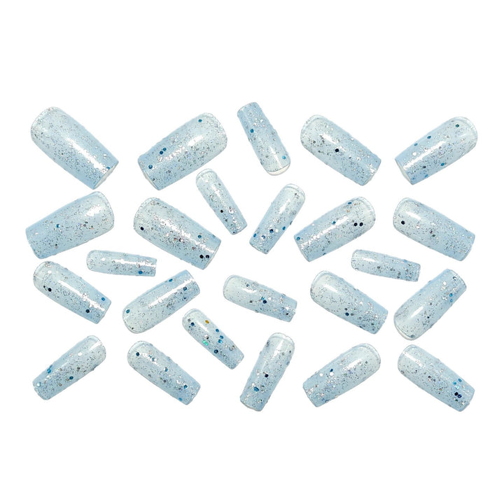 Glamorous artificial nails with exciting glitter effect Stornfield