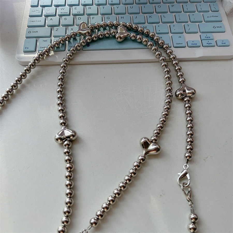 Stylish Heart-Accent Beaded Eyewear Chain Stornfield