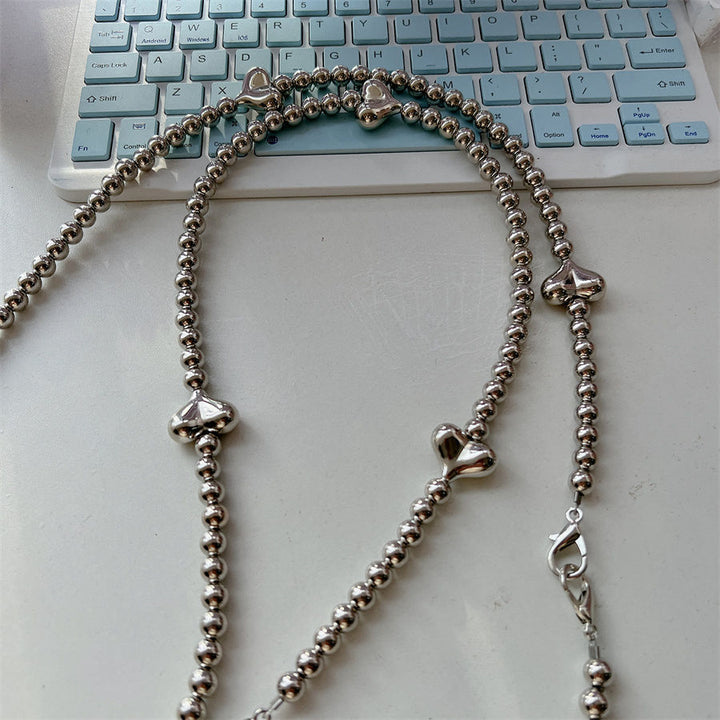 Stylish Heart-Accent Beaded Eyewear Chain Stornfield