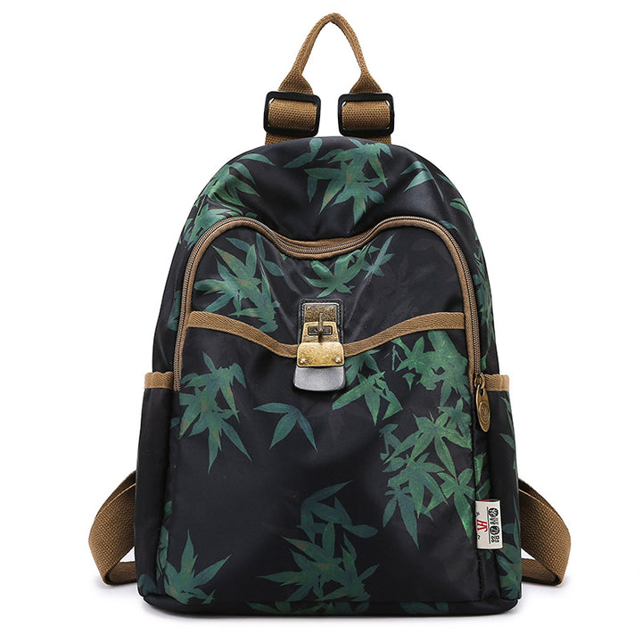 Floral Print Canvas Backpack Stornfield