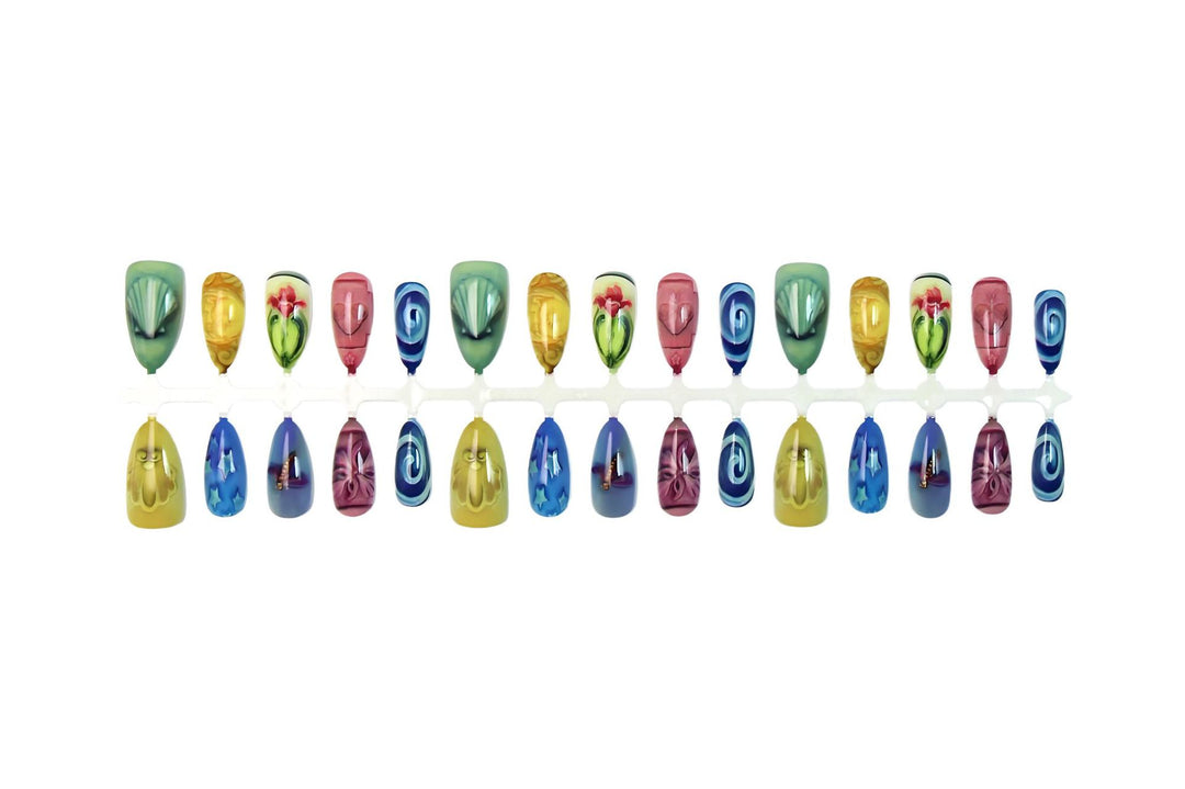 Nail art set with maritime designs and intricate embellishments Stornfield