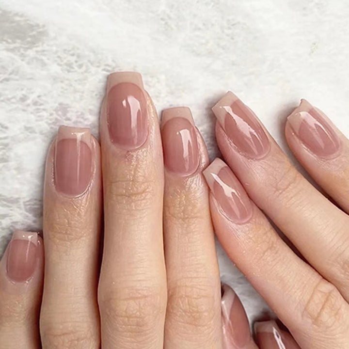 Classic French Tip Press-On Nail Set Stornfield