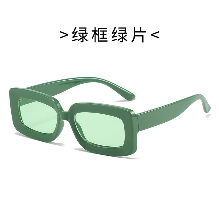 Women's Fashion Turtle Sunglasses with Rectangular Frame and Gradient Lenses Stornfield