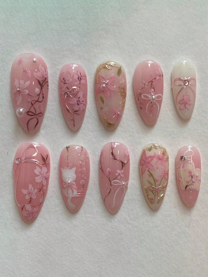Artistic Press-On Nail Art Set Stornfield