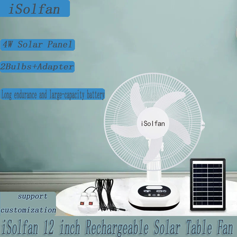 Ladies portable solar table fan with high capacity and long battery life Stornfield