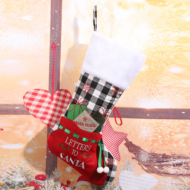Festive Christmas stocking with classic motifs Stornfield