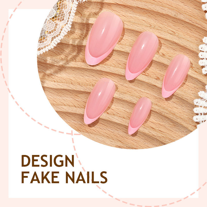 Nail set with elegant French-tip design Stornfield