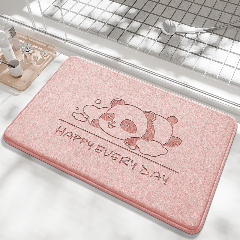 Playful Bunny Design Bath Mat Stornfield