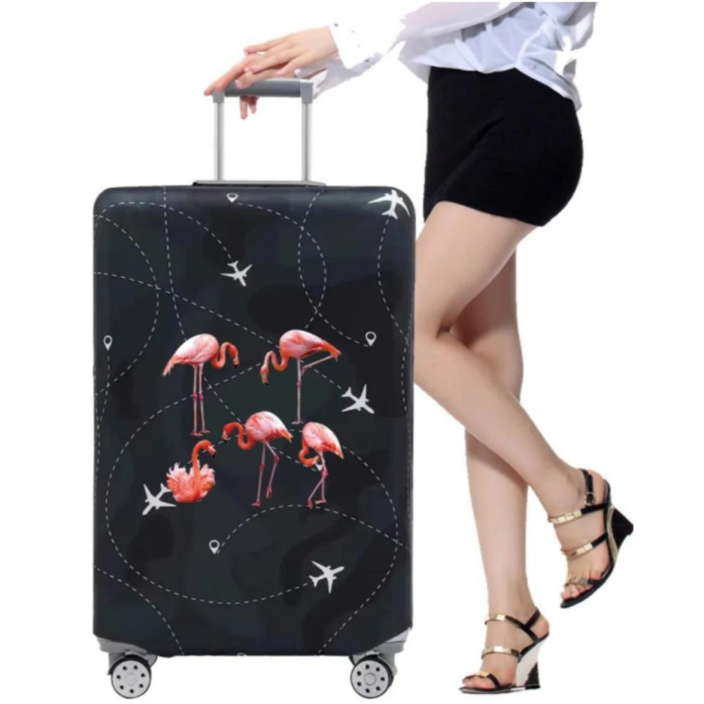 Women's Hard Shell Suitcase with Playful Flamingo Design Stornfield