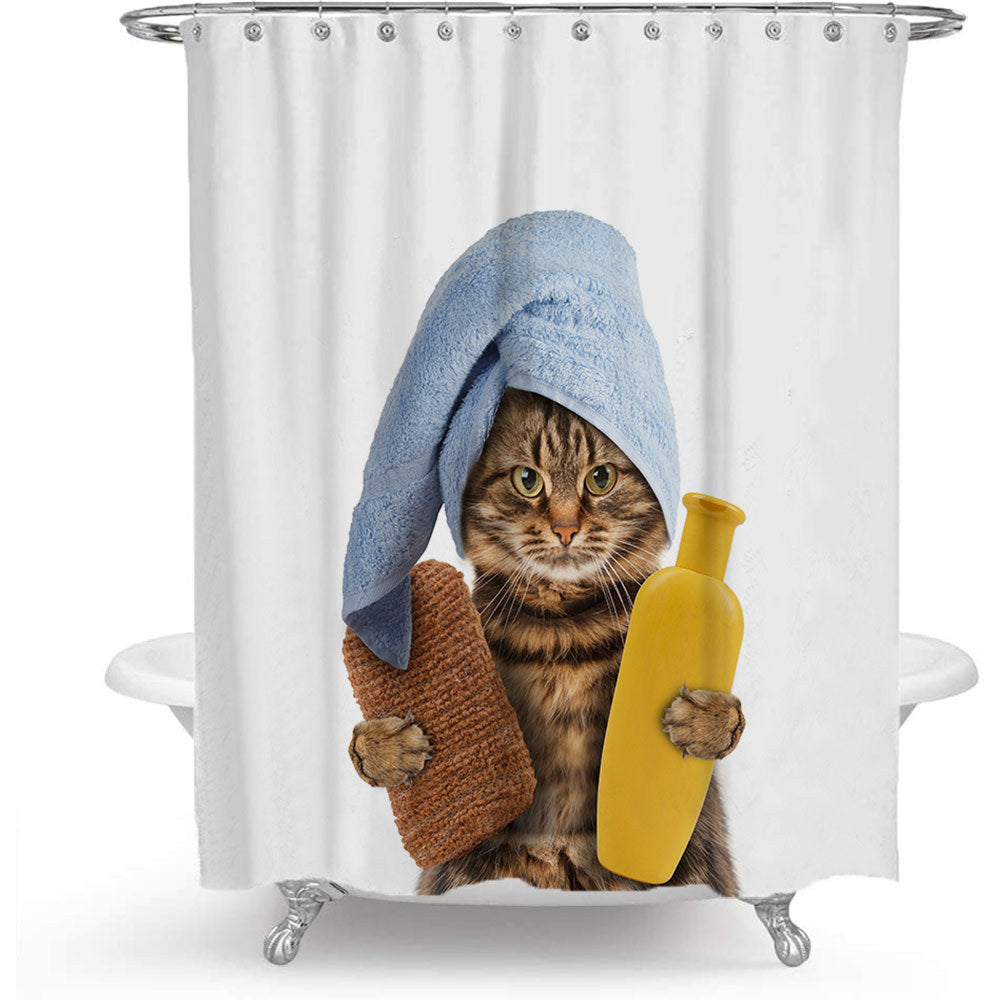 Artistic Dog Illustration Shower Curtain Stornfield