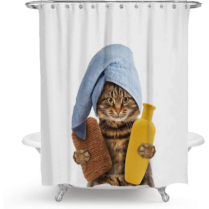 Artistic Dog Illustration Shower Curtain Stornfield