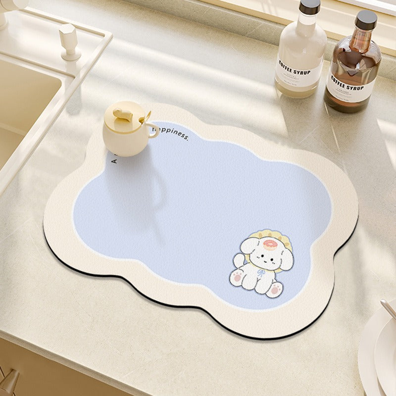 Cute Bunny-Shaped Kitchen Mat