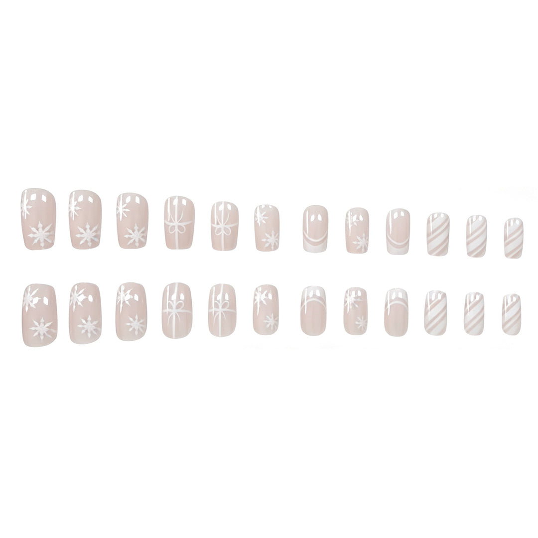 Elegant Holiday-Themed Nail Art Extensions Stornfield