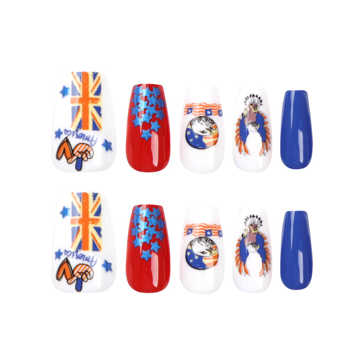 Artistic Nail Extensions with Patriotic Designs Stornfield