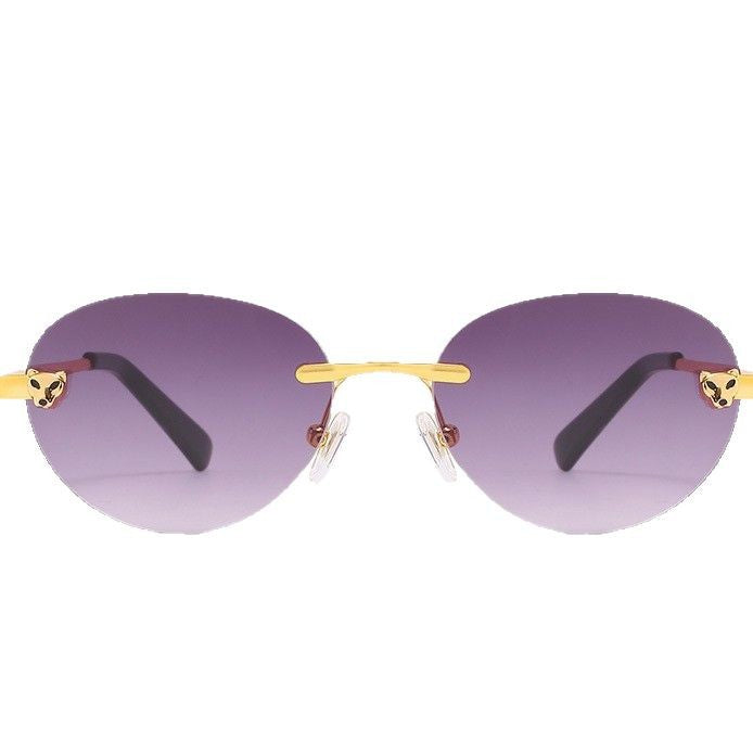 Ladies oval sunglasses with luxurious metallic accents Stornfield