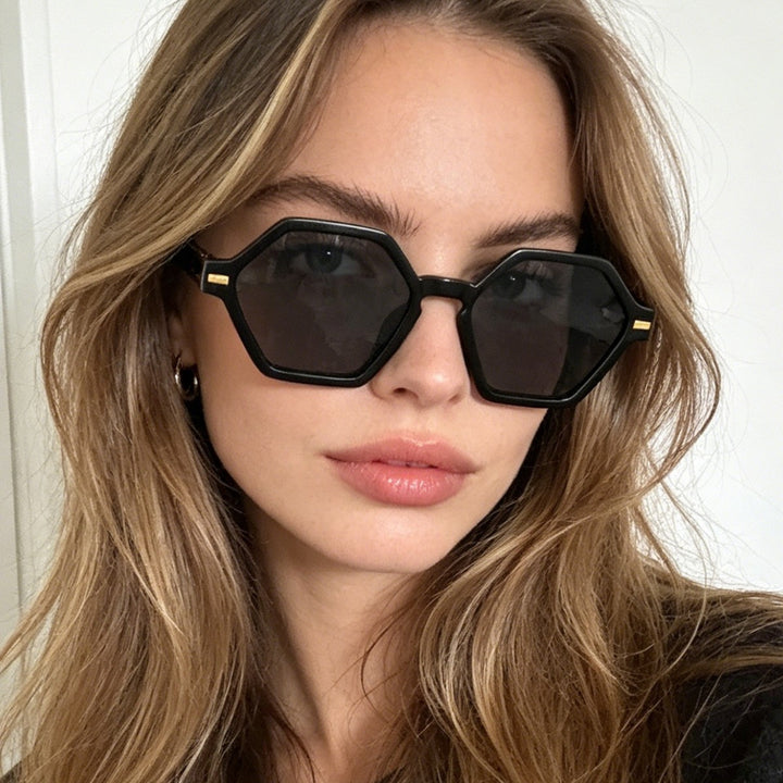 Women's hexagonal sunglasses with fashionable design and UV protection Stornfield