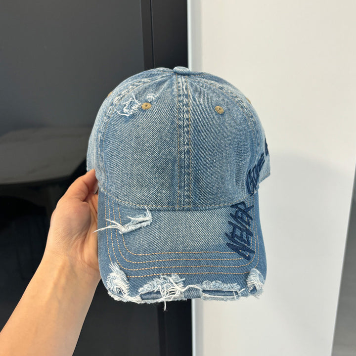 Women's Distressed Denim Baseball Cap Stornfield 1784084111