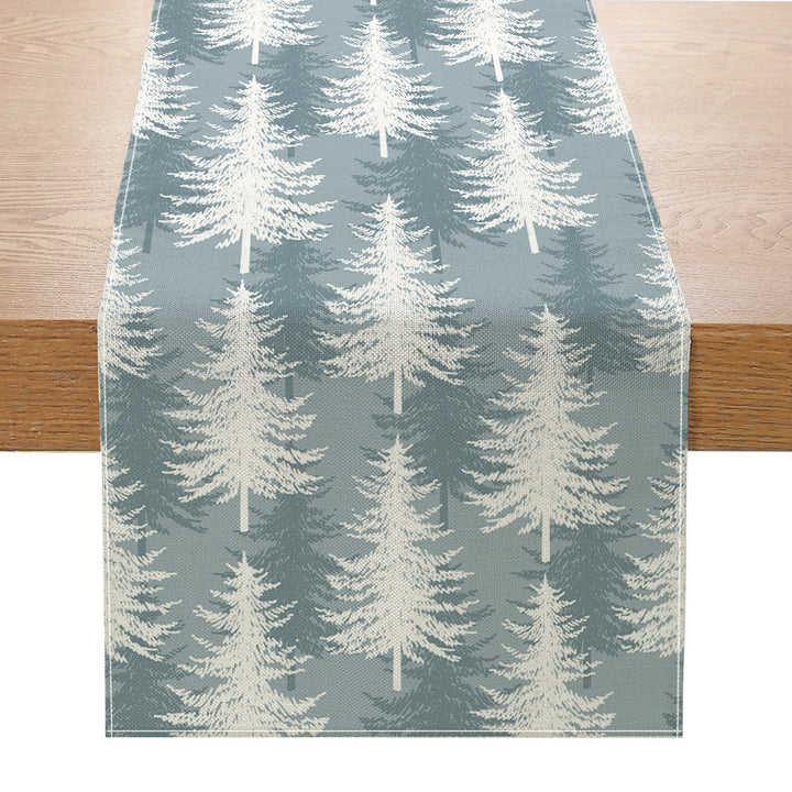 Festive Santa Stripe Table Runner Linen-Texture Holiday Dining Decor