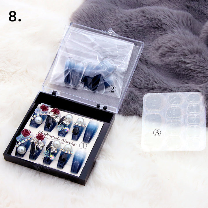 Elegant Pre-Designed Press-On Nail Set Stornfield