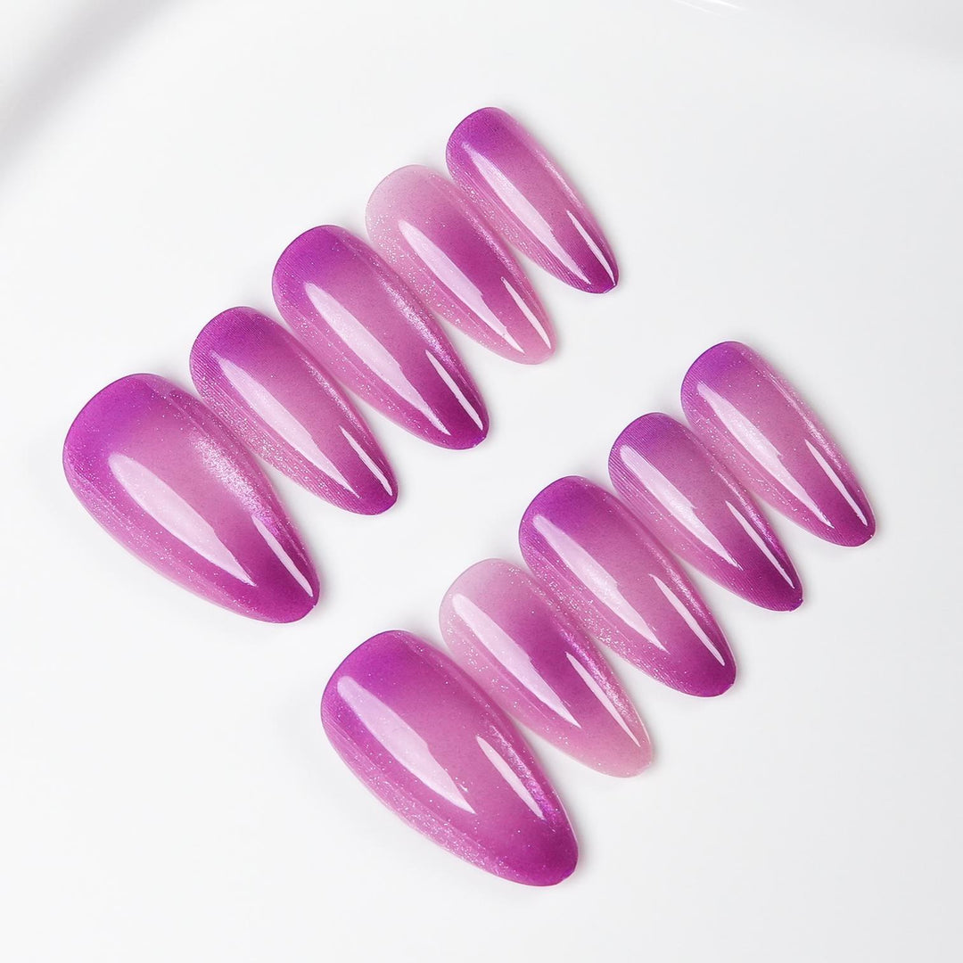 Stiletto Shaped Press-On Nail Set with Ombre Finish
