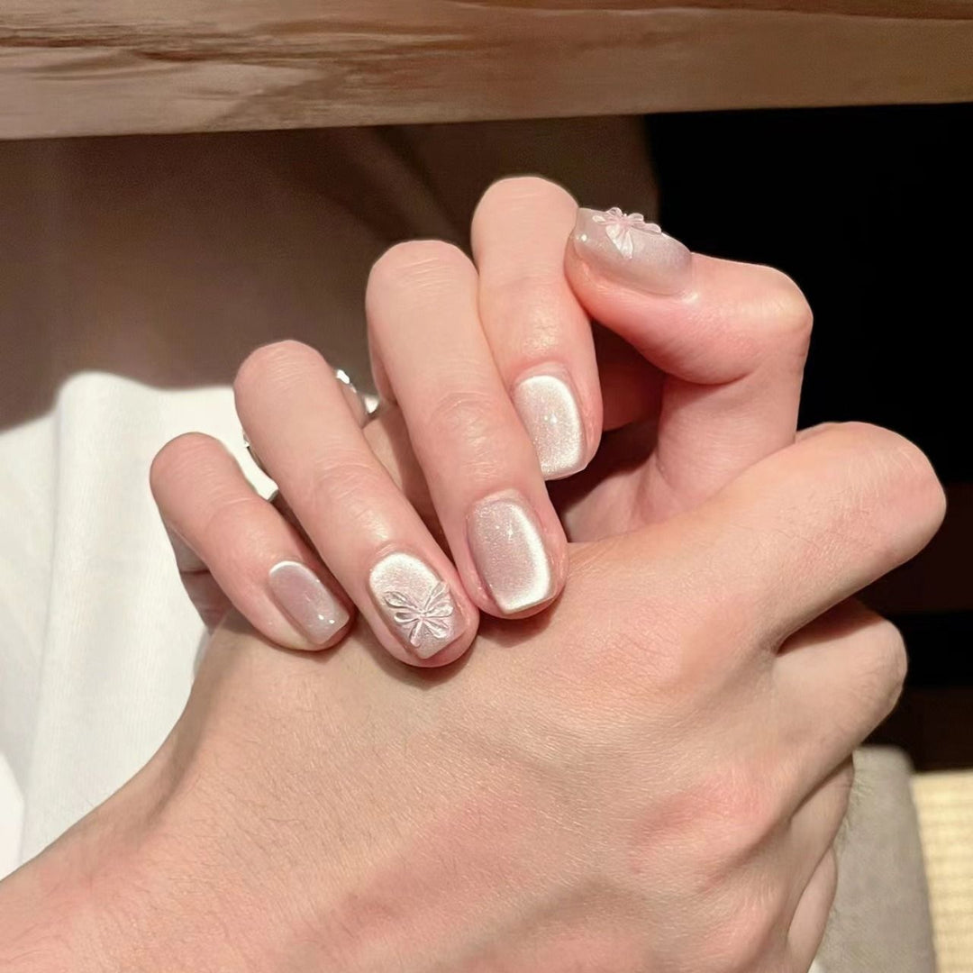 Artistic Stiletto Press-On Nail Set with Unique Design Elements Stornfield